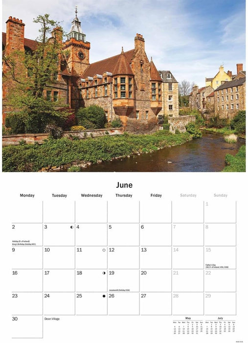 Edinburgh A5 Calendar 2025