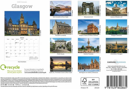Glasgow A5 Calendar 2025