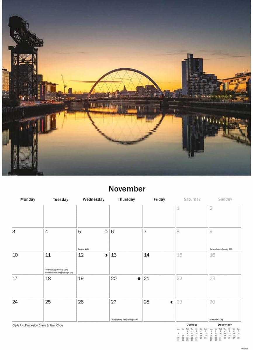 Glasgow A5 Calendar 2025