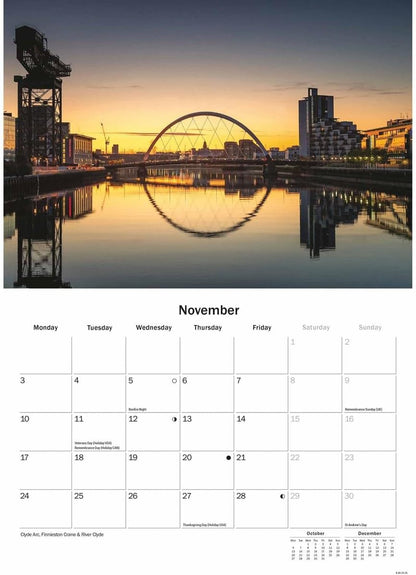 Glasgow A5 Calendar 2025