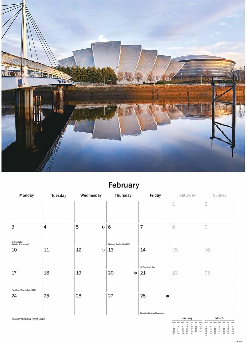 Glasgow A5 Calendar 2025