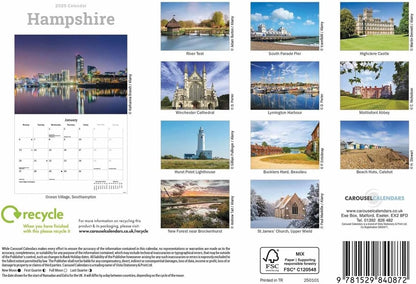 Hampshire A5 Calendar 2025