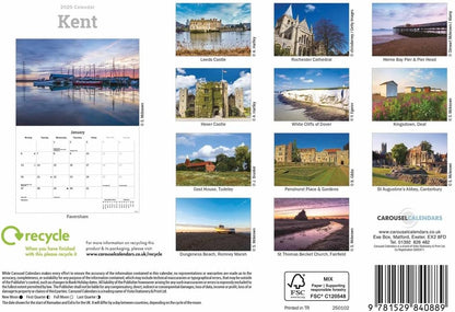 Kent A5 Calendar 2025