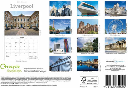 Liverpool A5 Calendar 2025