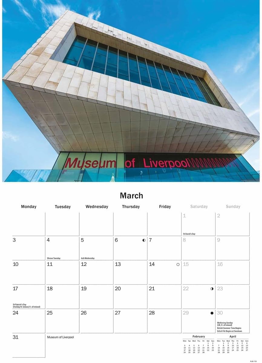 Liverpool A5 Calendar 2025