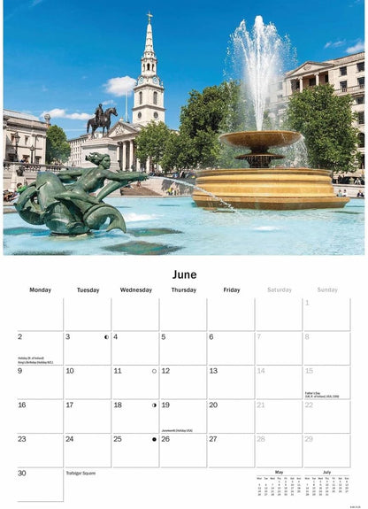 London A5 Calendar 2025