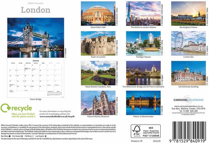 London A5 Calendar 2025
