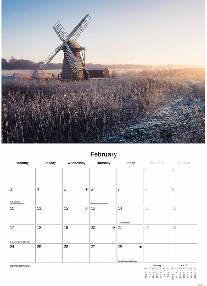 Norfolk Broads A5 Calendar 2025