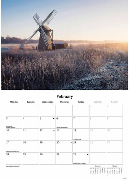Norfolk Broads A5 Calendar 2025