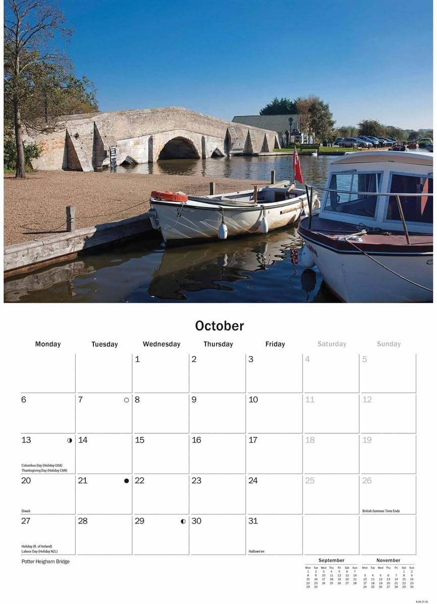 Norfolk Broads A5 Calendar 2025