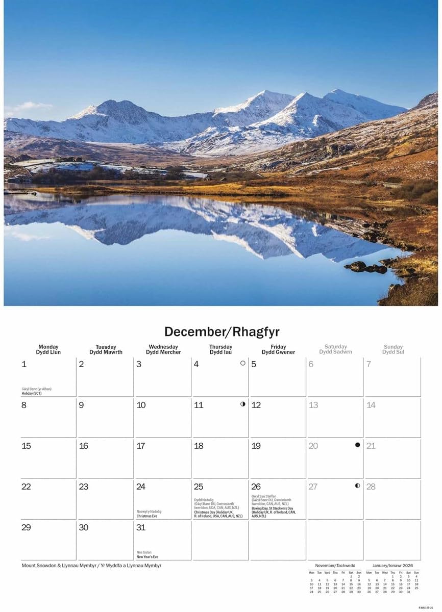 Snowdonia A5 Calendar 2025