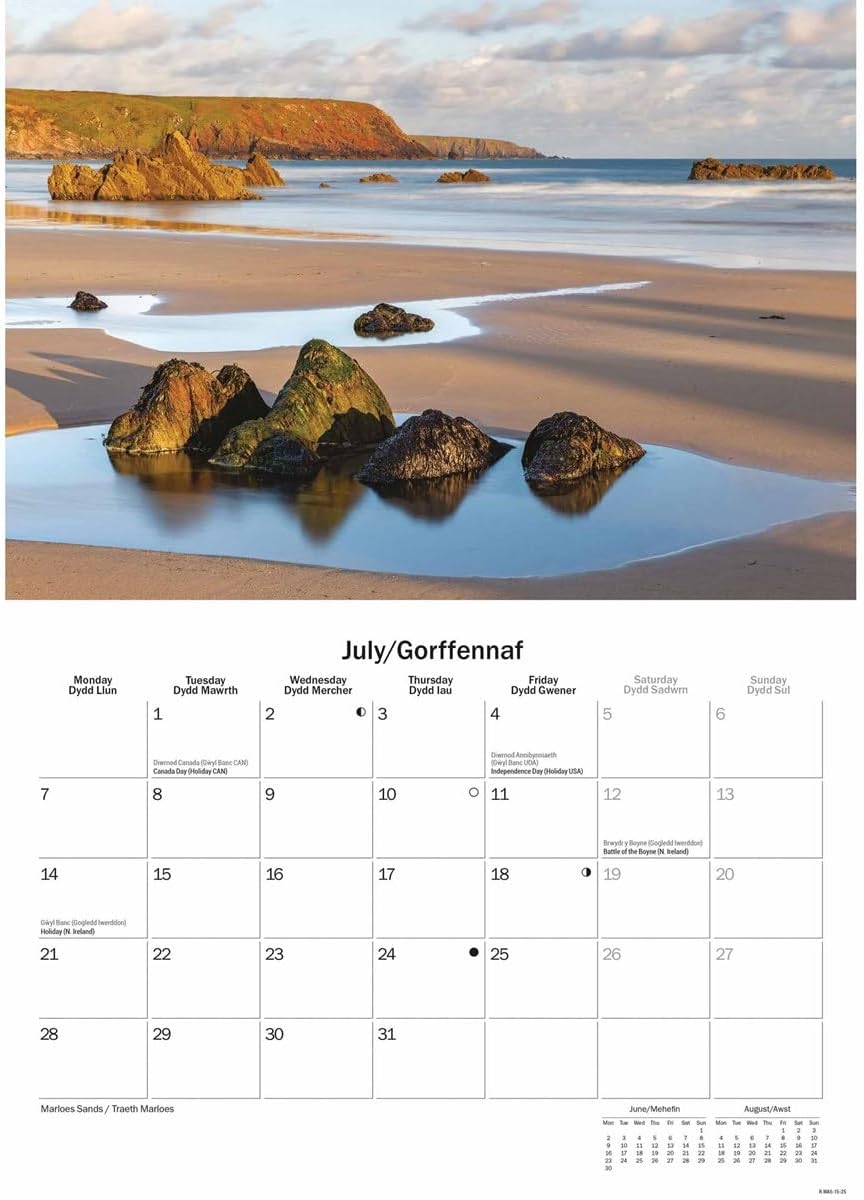 South Wales A5 Calendar 2025