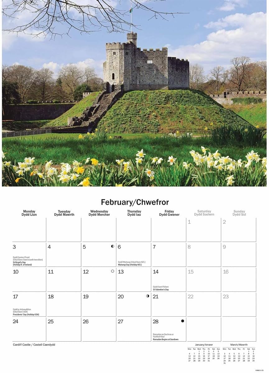 South Wales A5 Calendar 2025