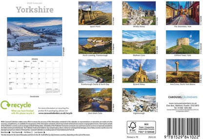Yorkshire A5 Calendar 2025