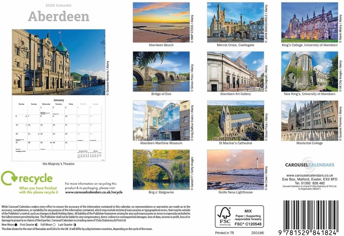 Aberdeen A5 Calendar 2025