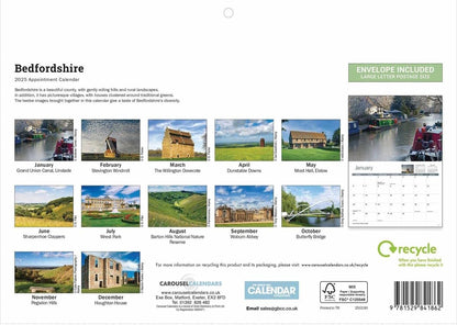 Bedfordshire A4 Calendar 2025 (PFP)