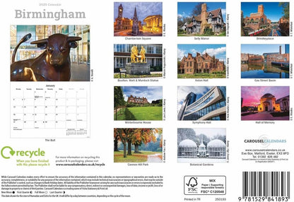Birmingham A5 Calendar 2025