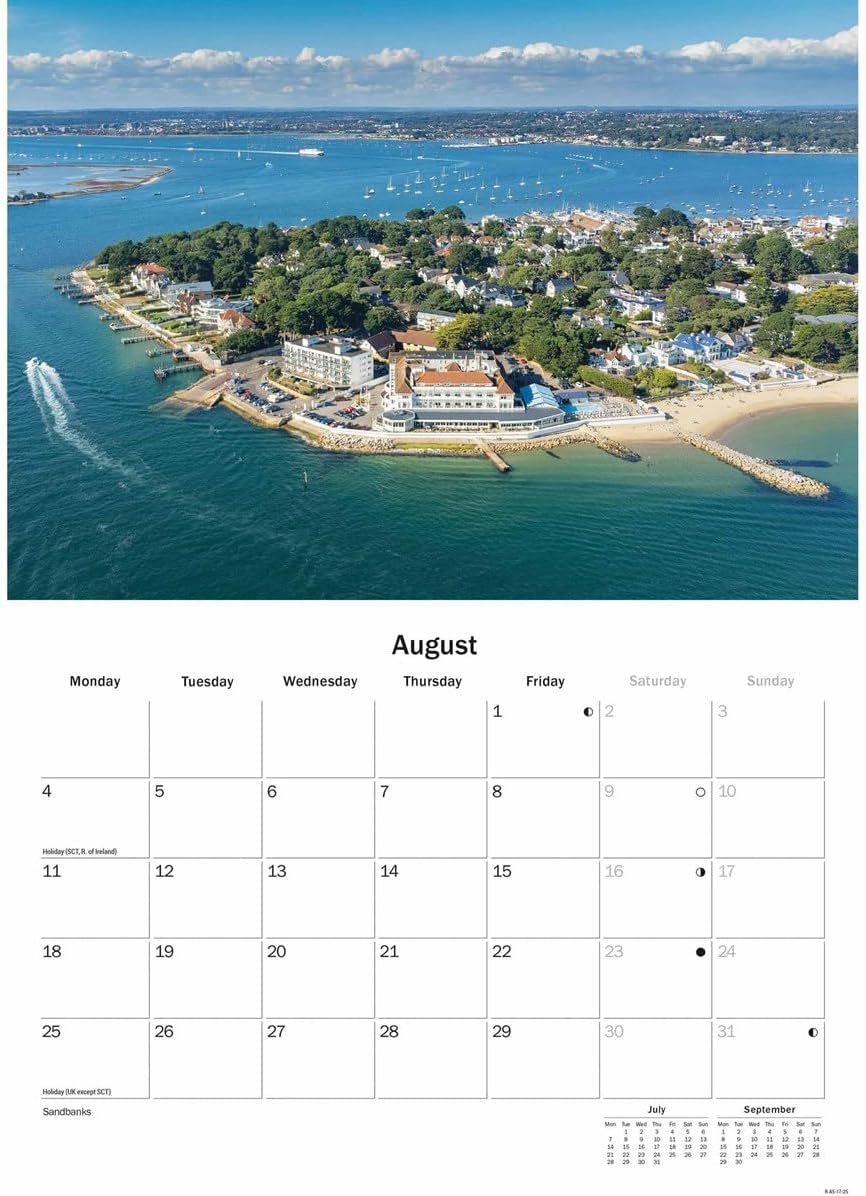 Bournemouth & Poole A5 Calendar 2025