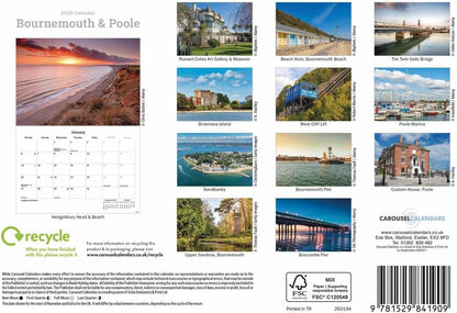 Bournemouth & Poole A5 Calendar 2025