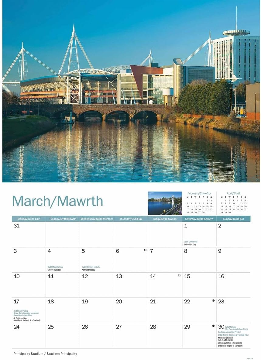 Cardiff A4 Calendar 2025 (PFP)
