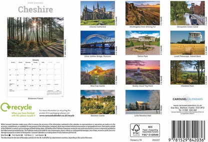 Cheshire A5 Calendar 2025