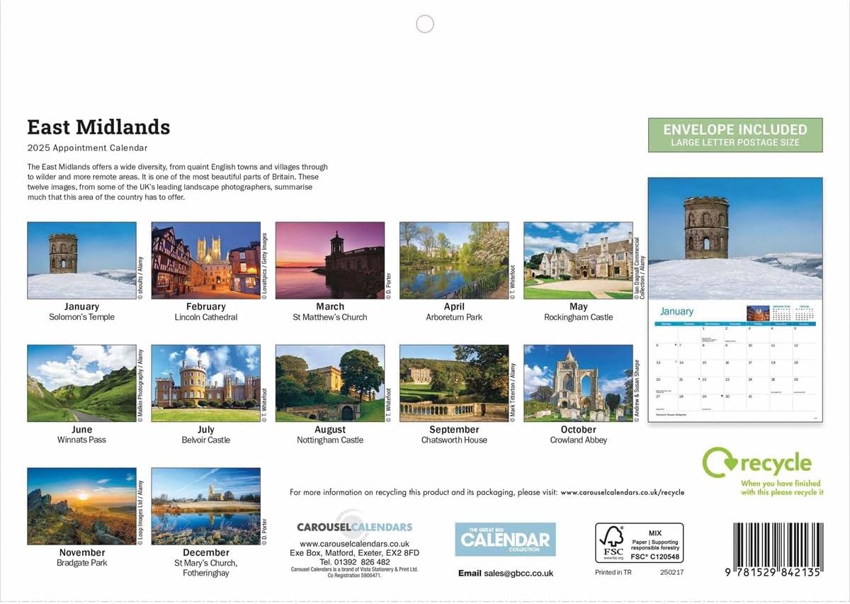 East Midlands A4 Calendar 2025 (PFP)