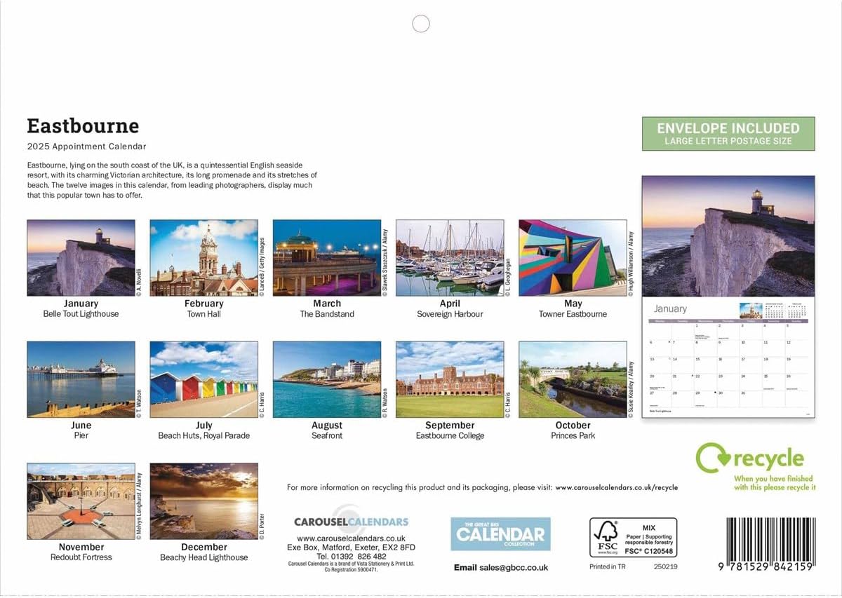 Eastbourne A4 Calendar 2025 (PFP)