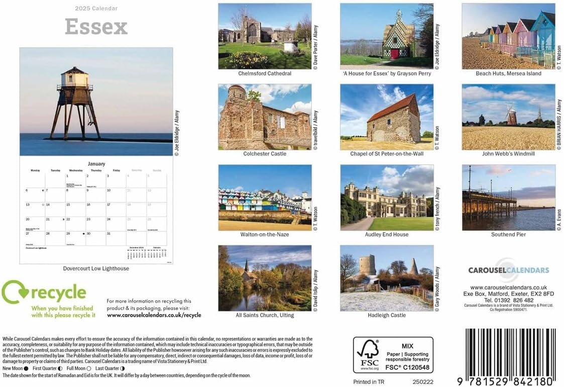 Essex A5 Calendar 2025