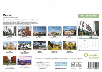 Exeter A4 Calendar 2025 (PFP)