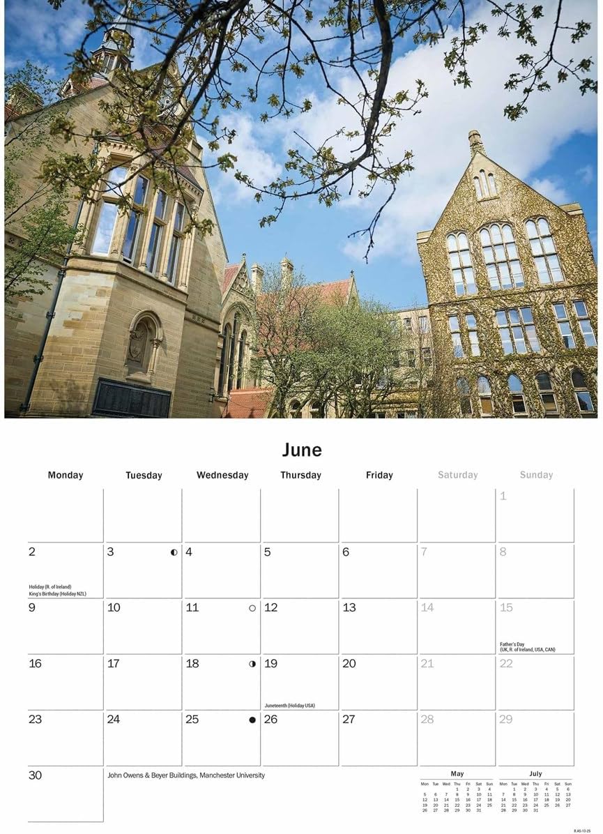 Manchester A5 Calendar 2025