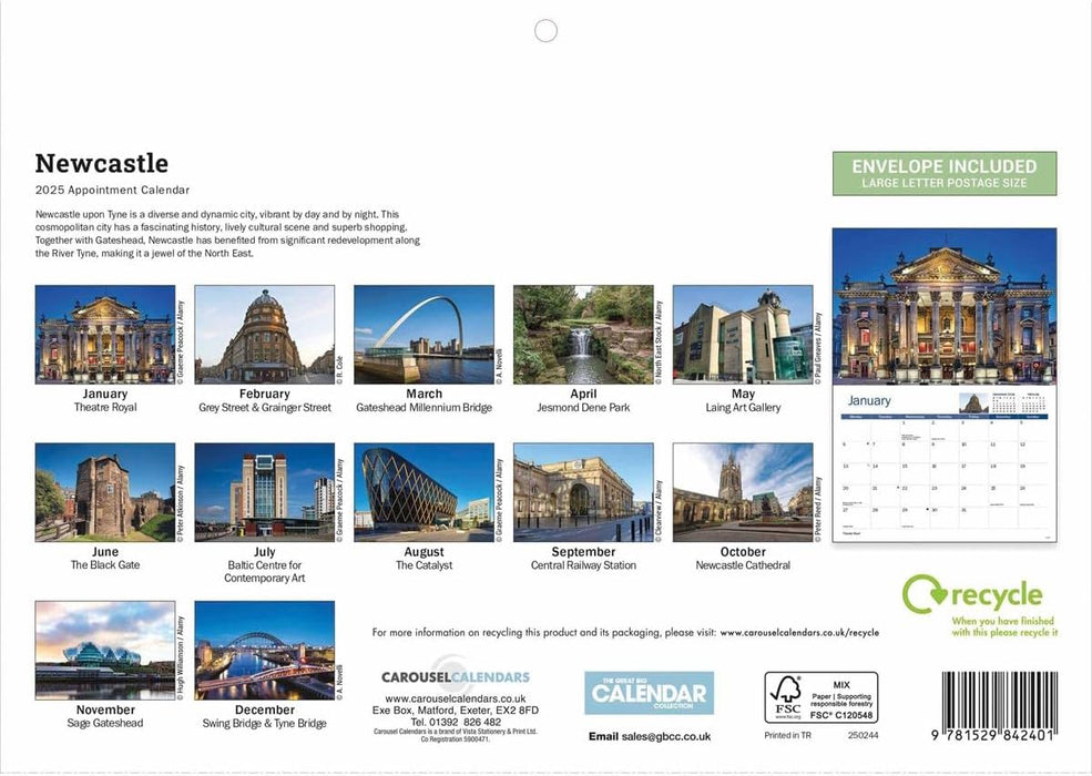 Newcastle A4 Calendar 2025 (PFP)