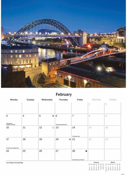 Newcastle A5 Calendar 2025