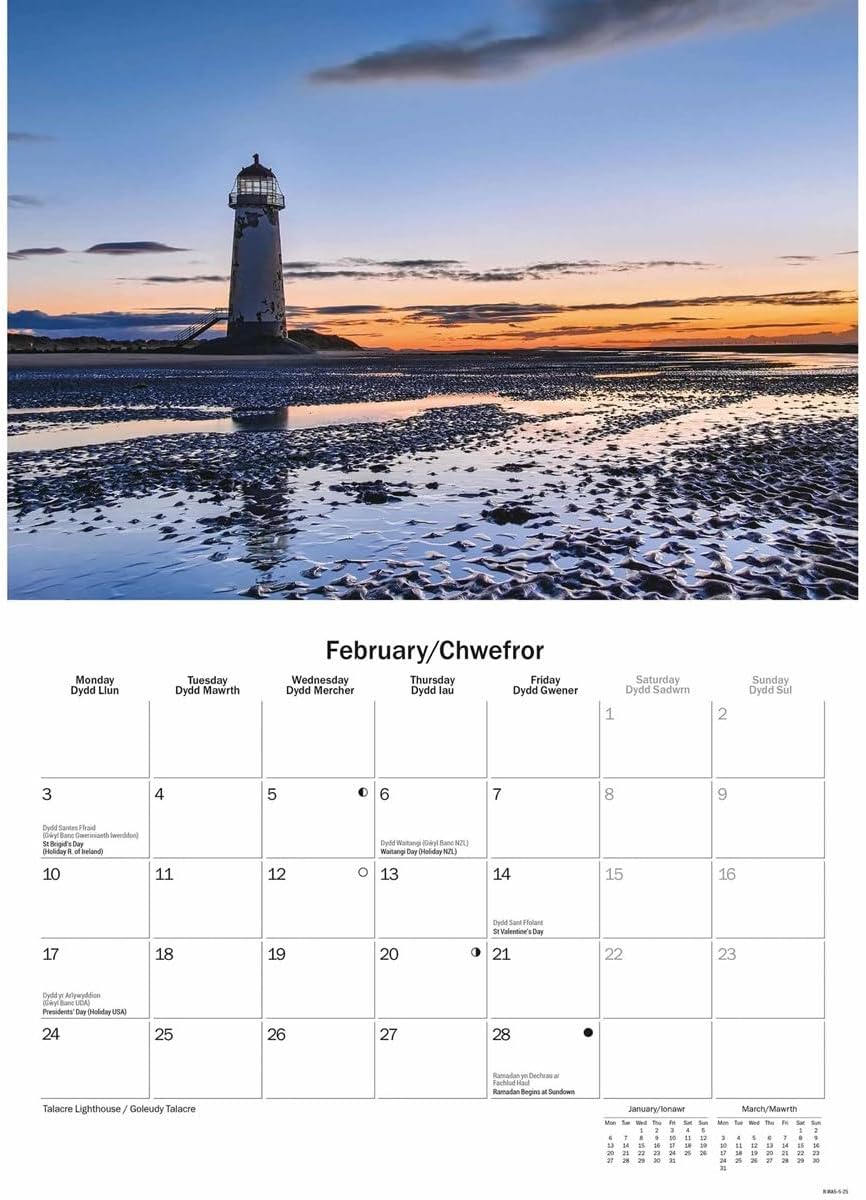 North Wales A5 Calendar 2025