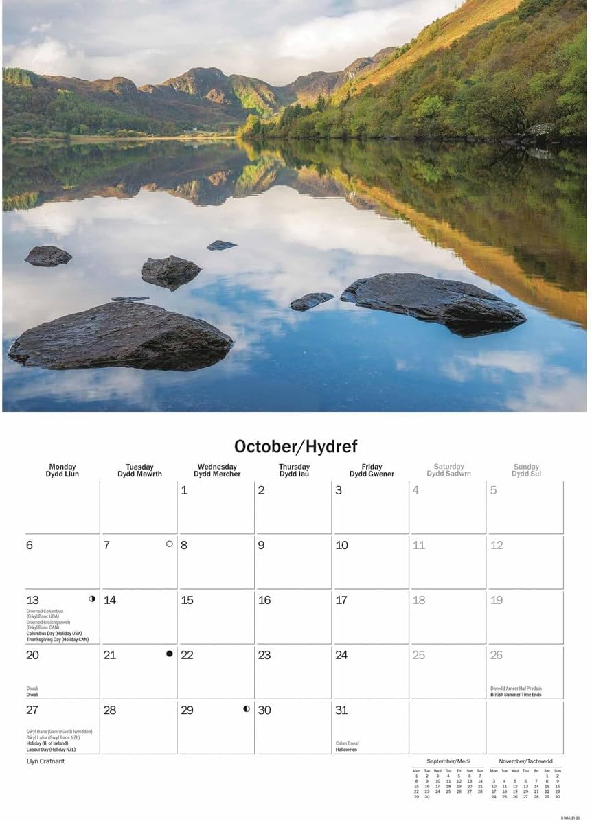 North Wales A5 Calendar 2025