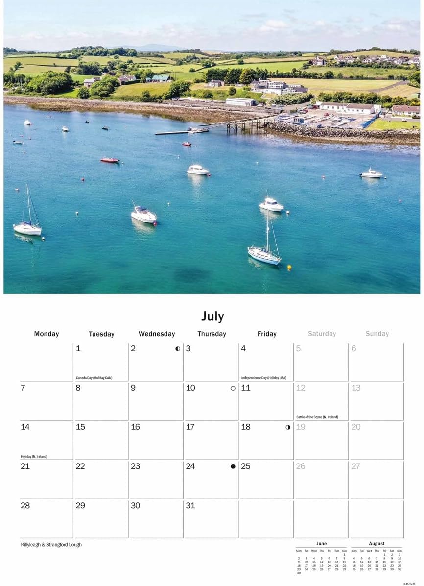 Northern Ireland A5 Calendar 2025