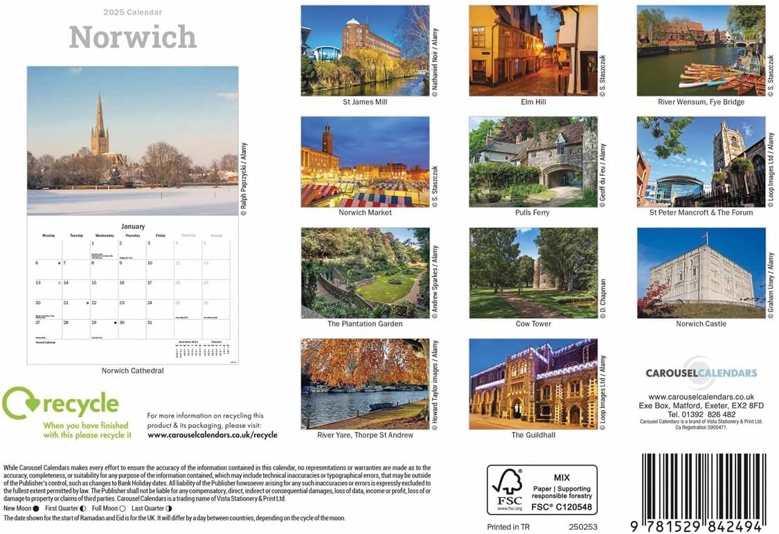 Norwich A5 Calendar 2025