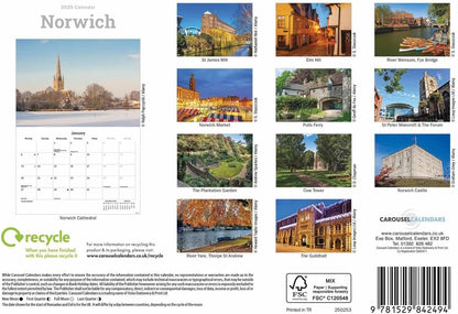 Norwich A5 Calendar 2025