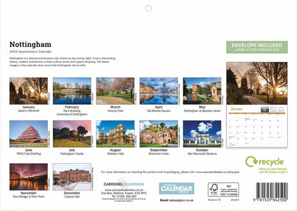 Nottingham A4 Calendar 2025 (PFP)