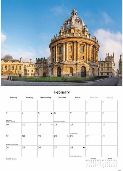 Oxford A5 Calendar 2025