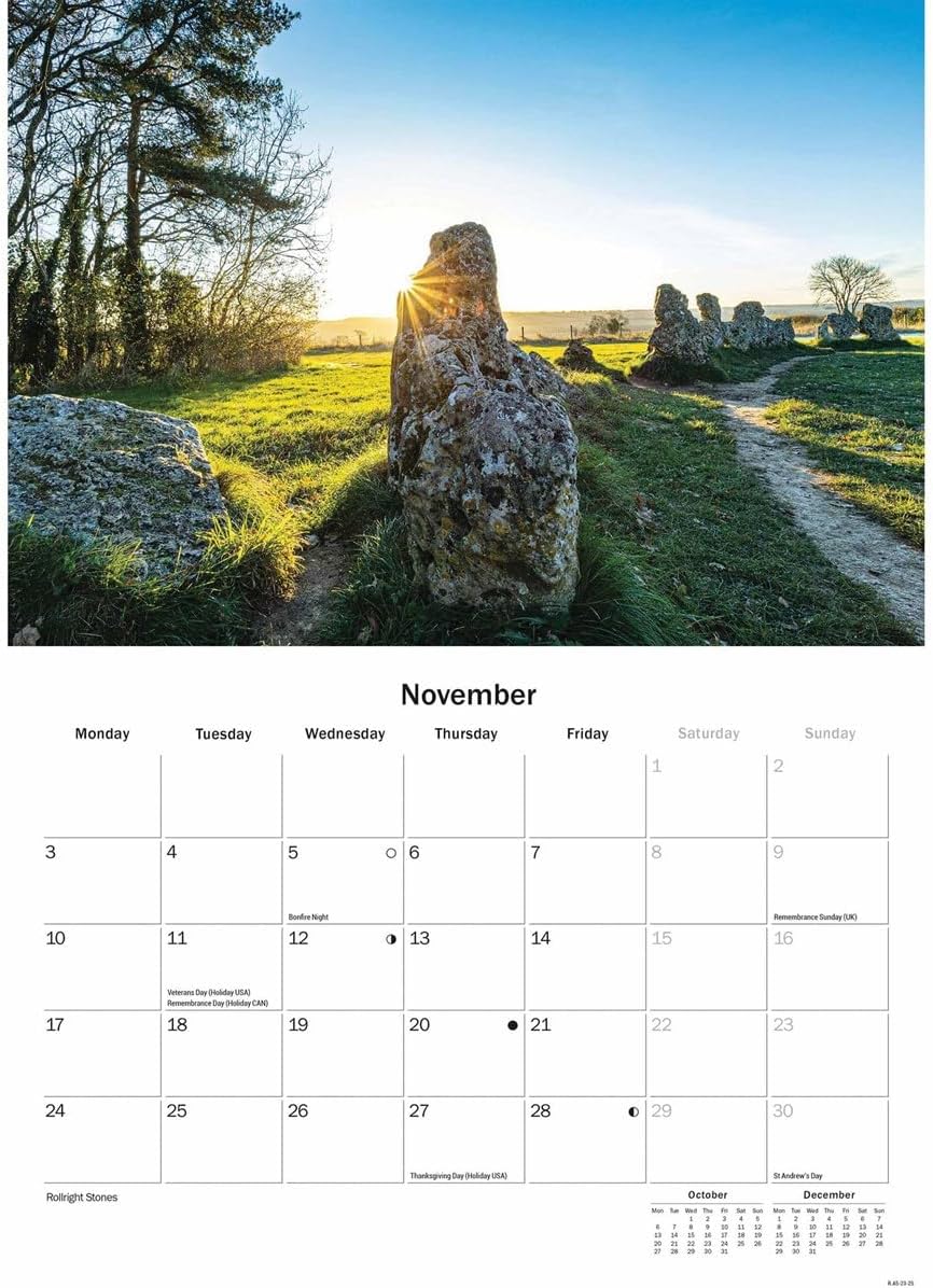 Oxfordshire A5 Calendar 2025