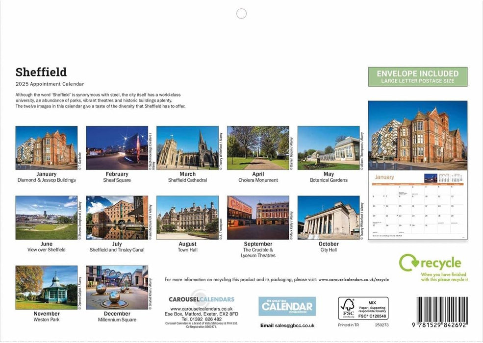Sheffield A4 Calendar 2025 (PFP)