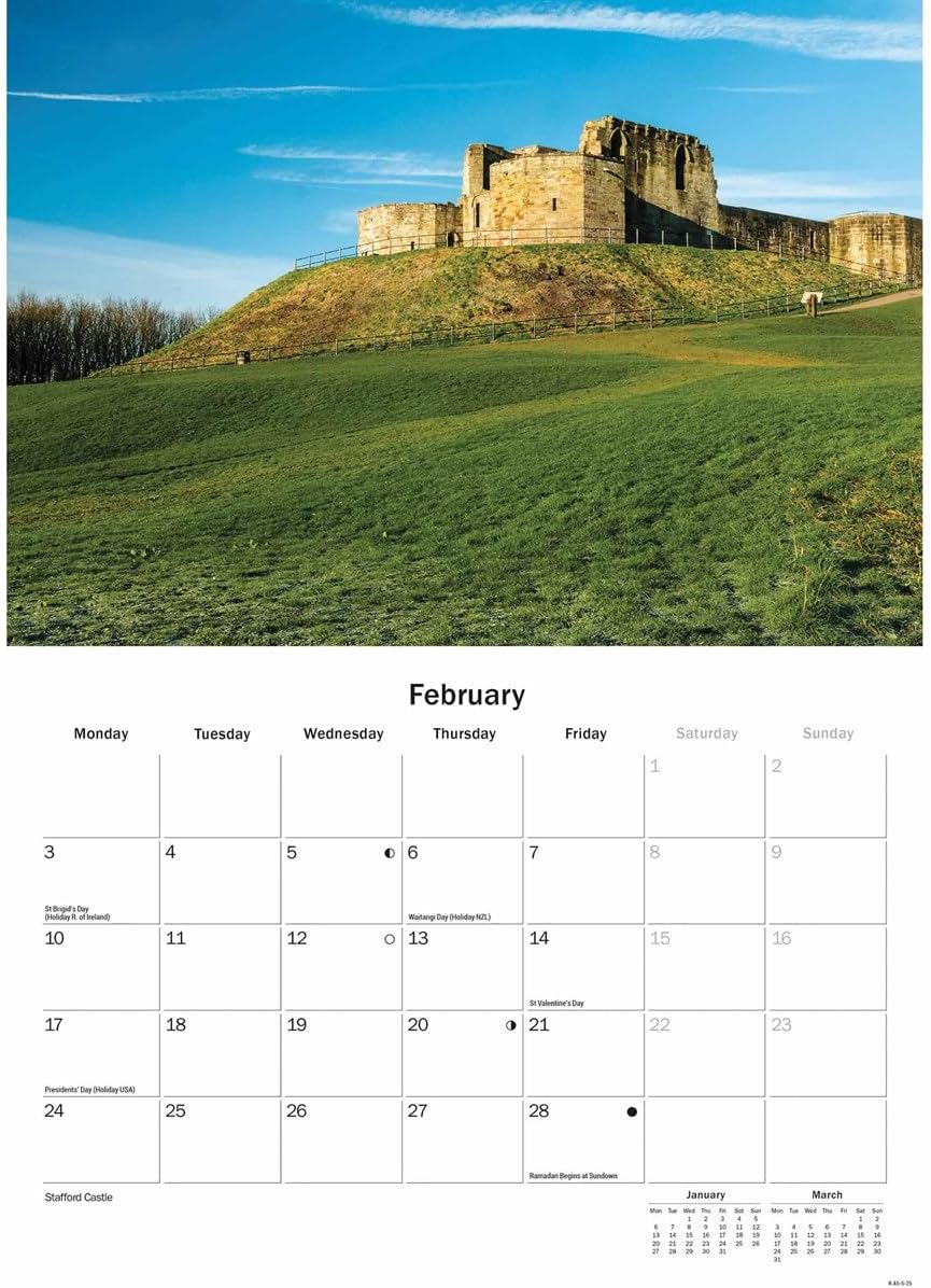 Staffordshire A5 Calendar 2025