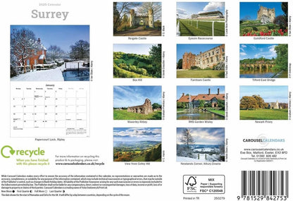 Surrey A5 Calendar 2025