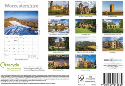 Worcestershire A5 Calendar 2025