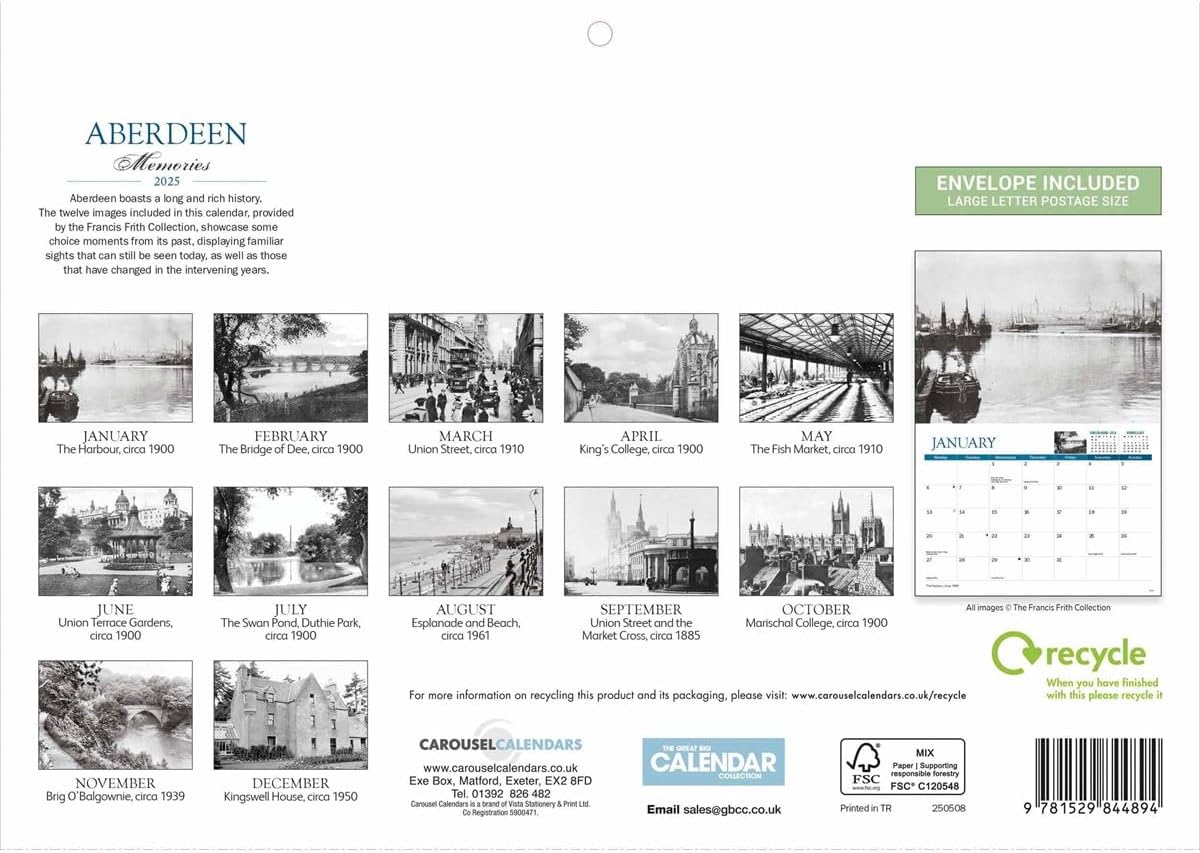 Aberdeen Memories A4 Calendar 2025 (PFP)