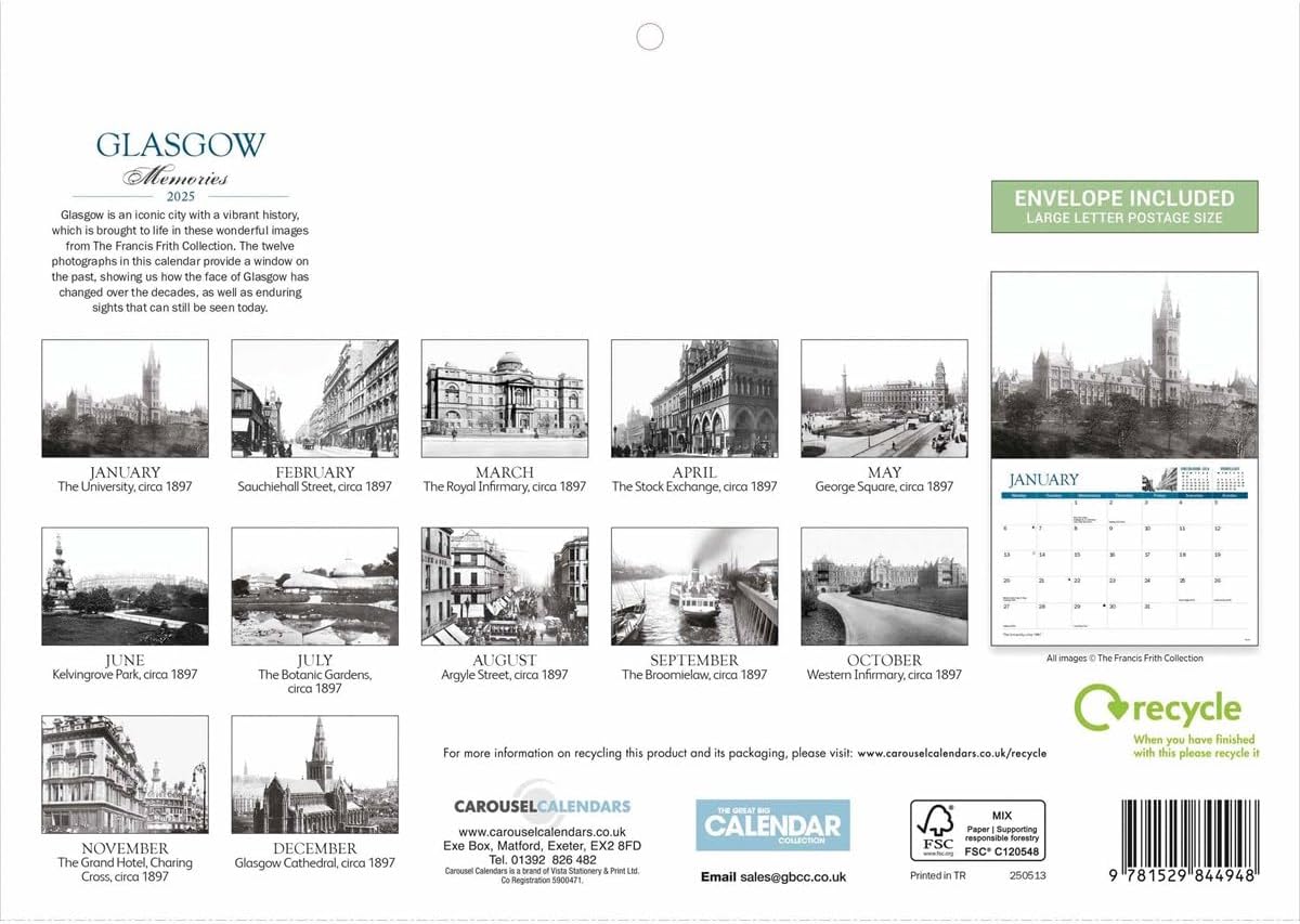Glasgow Memories A4 Calendar 2025 (PFP)