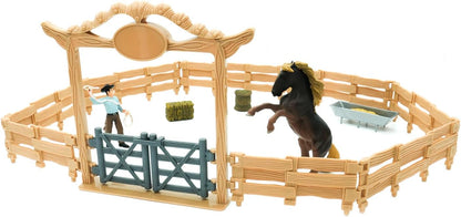 Mojo Farmland Western Ranch met Paard en Cowboy Speelset - 380064