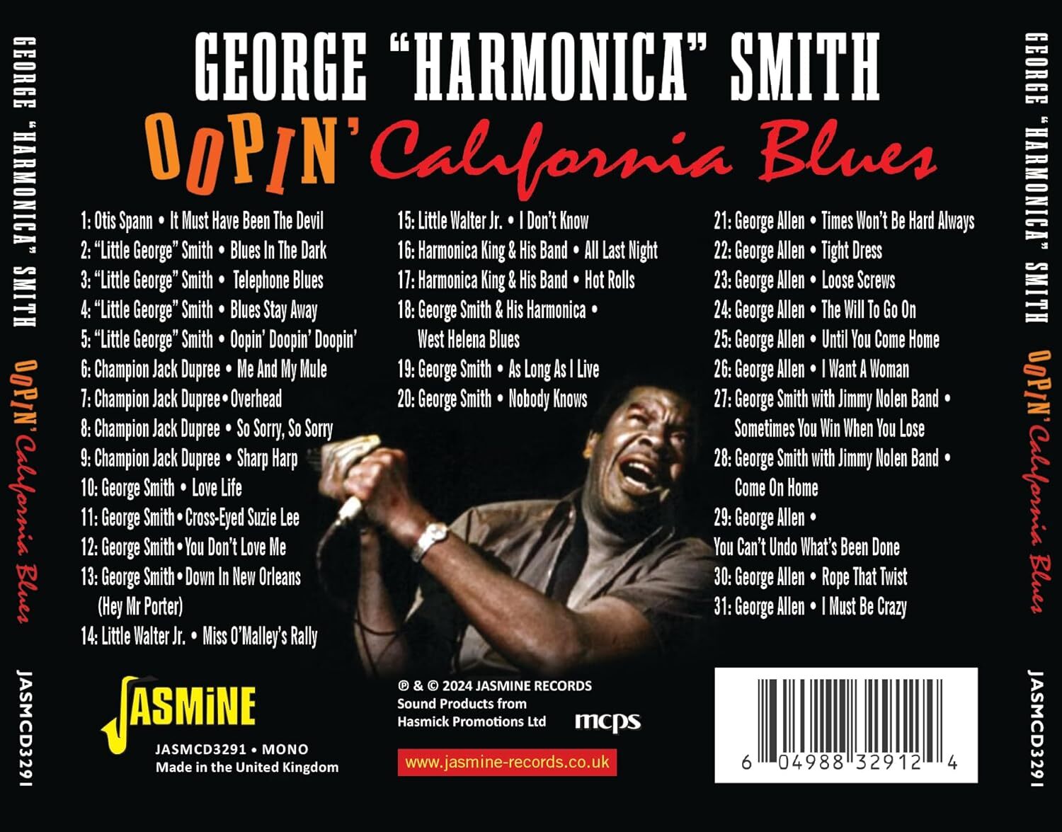 George 'Harmonica' Smith: Oopin' California Blues 1954-1962