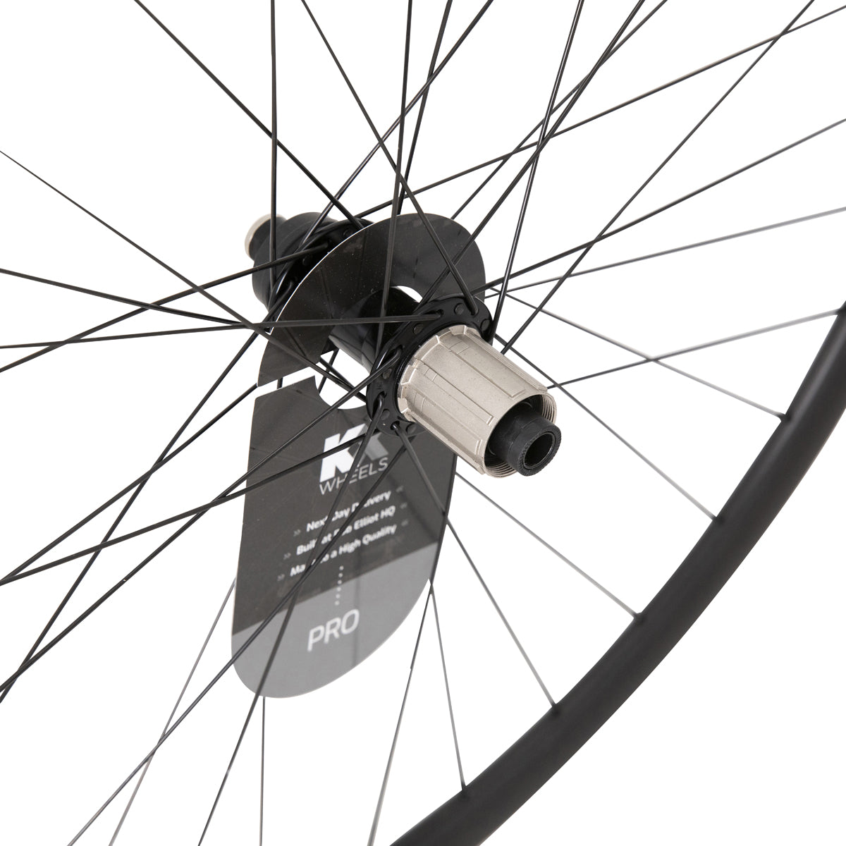 KX Pro Road Disc Tubeless Thru Axle Wheels in Black - Wheelset [Black]