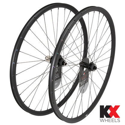 KX Pro Gravel Disc Tubeless Thru Axle Wheels in Black - Wheelset [Black]